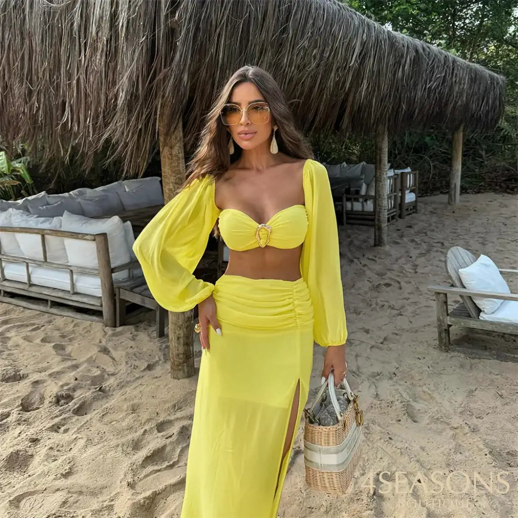 Sexy Solid Micro 4 Pieces Bikinis Women Swimsuits Female Swimwear Bikini Set Bathing Suit Swimming