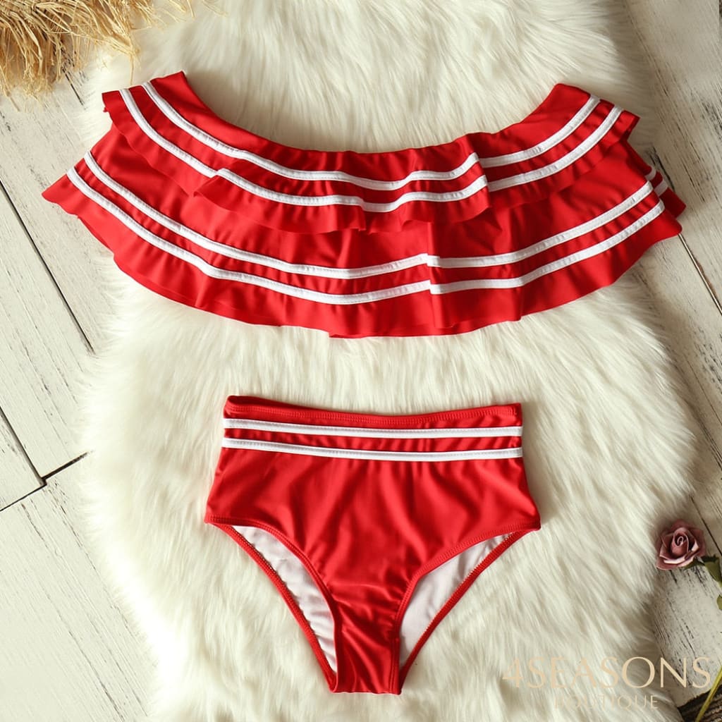 Biquíni Desiree Vermelho E Branco / P