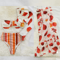 Orangefarbener Druck