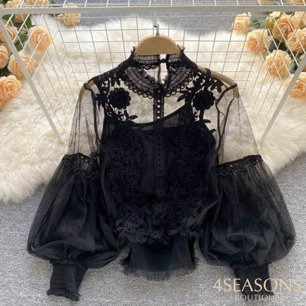 Blusa Vitoriana Black / One Size