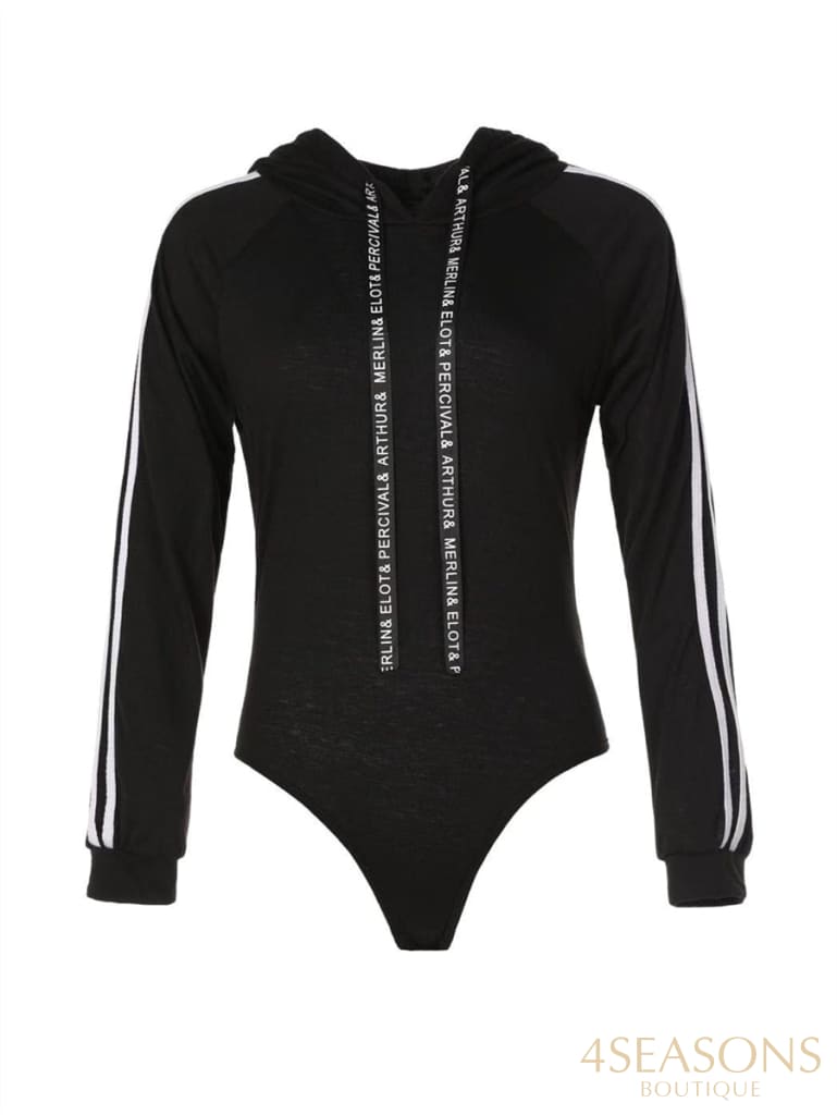 Bodysuit Women Sexy Slim Long Sleeve Bandage Body Feminino Hoodied Rompers Overalls Bodycon Jumpsuit