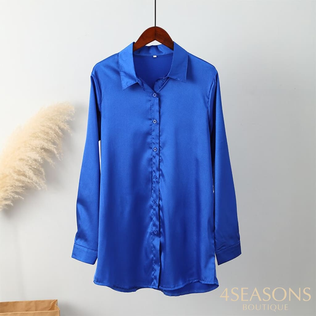 Camisa Cetim Consuelo Azul / P China