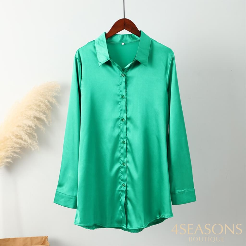Camisa Cetim Consuelo Verde / P China