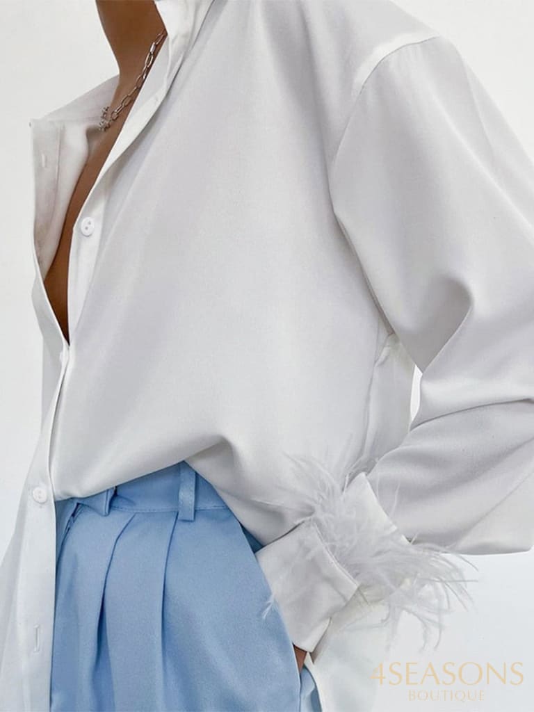 Camisa Cetim Manoela Branco / P