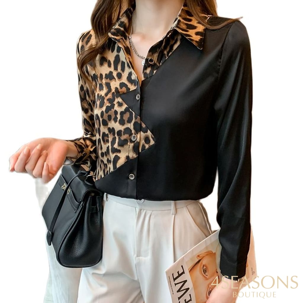 Camisa Chiffon Eloísa Duo Color / P