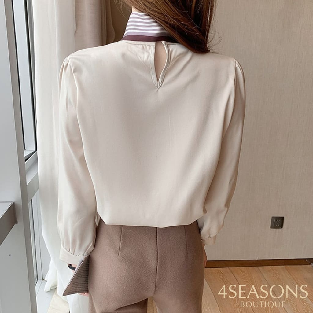 H Han Queen New 2022 Office Shirt Womens Blouses Bow Vintage Work Casual Tops Chiffon Blouse Elegant