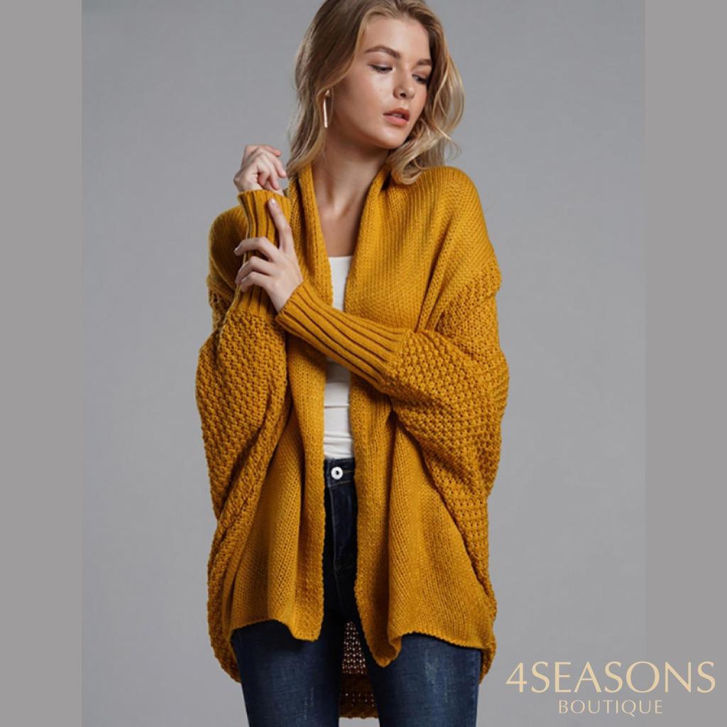 Cardigan Curto Vanda Amarelo / Único