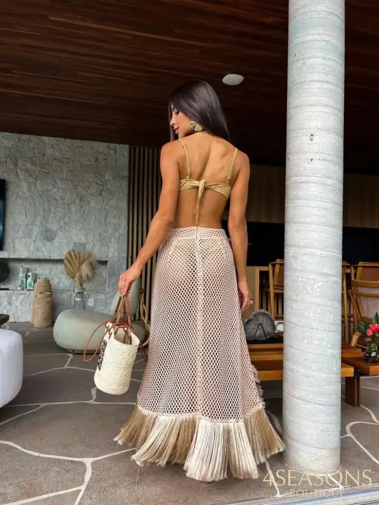 Sexy 3 Pcs Tassel Skirt Women Bikini And Underwire Swim Suit High Leg Bathing Beach Vacation Casual