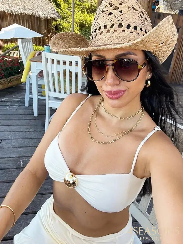 3 Piece Bikini Sets Spaghetti Strap Swimsuits 2025 Women Sexy High Split Beachwear Long Skirt