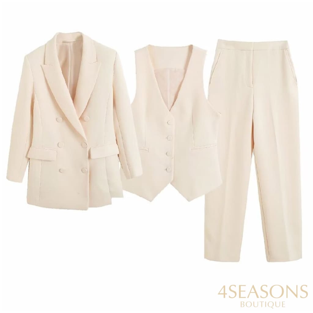 Conjunto 3 Peças Parisiense (Colete+Calça+Blazer)