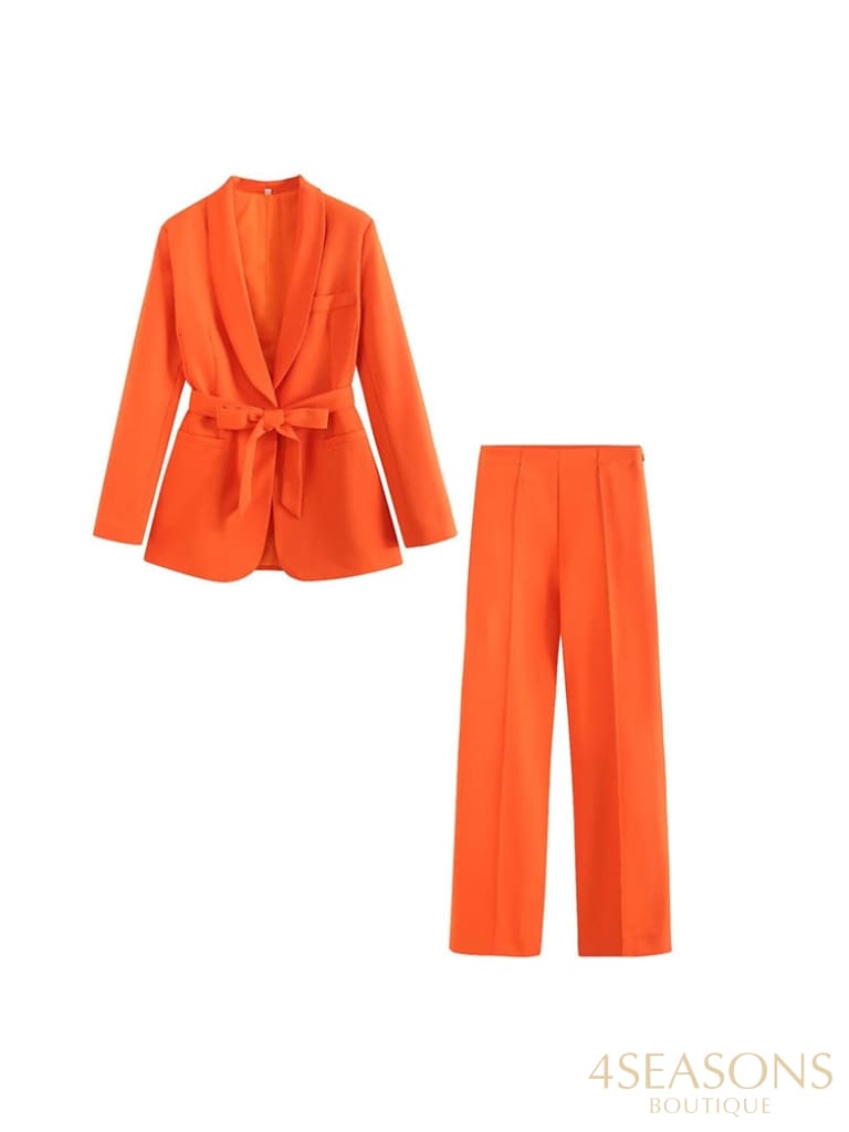 Conjunto Alfaiataria Téssya Orange-Set / Xs China