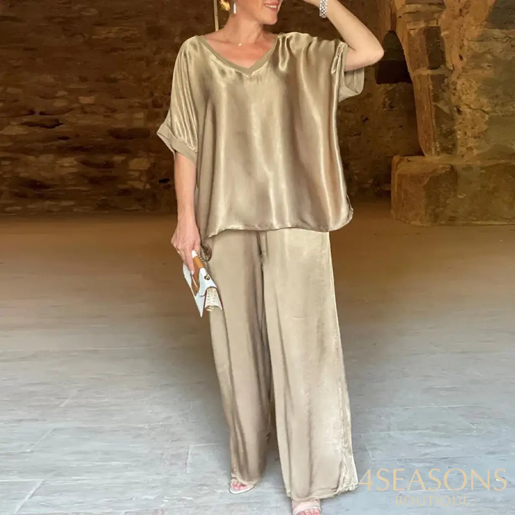 Wefads Two Piece Set Women Summer Casual Chic Printed V Neck Sleeveless Suspender Backless Lace Up