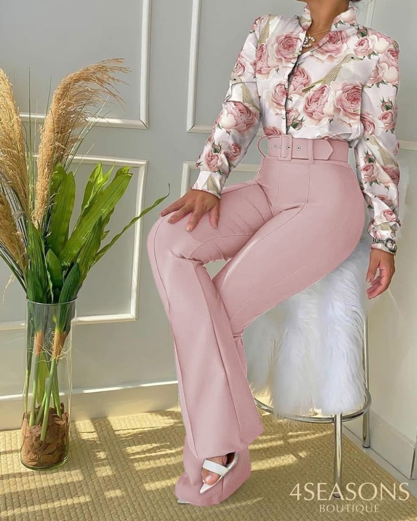 Conjunto Charlotte + Cinto Gratuito Rosa / P
