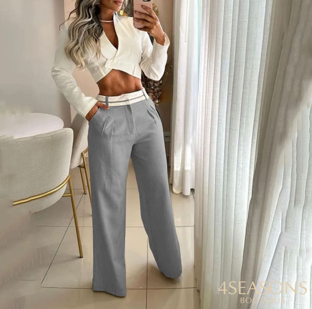 Conjunto Mabel Cinza / P