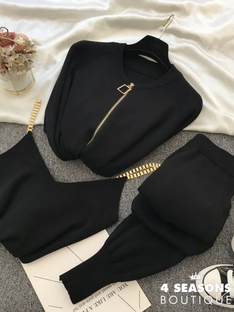 Conjunto Moletinho 3 Peças Paris Preto / P