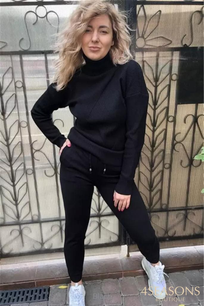 Conjunto Moletom Isadora Preto / Único