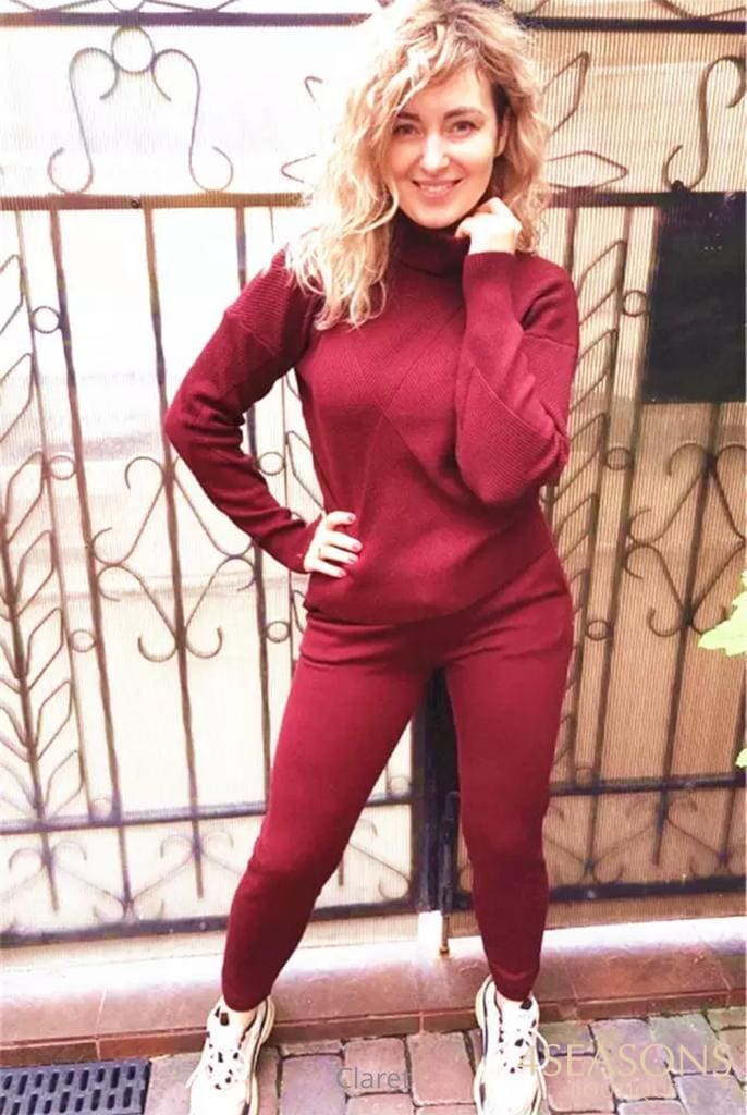 Conjunto Moletom Isadora Vermelho / Único