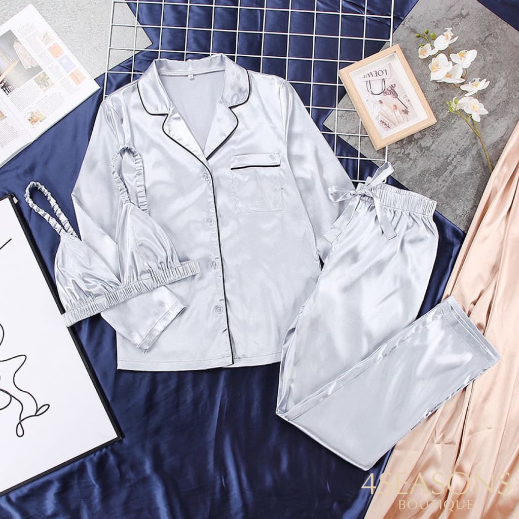 Conjunto Pijama Alexandria Prata / P