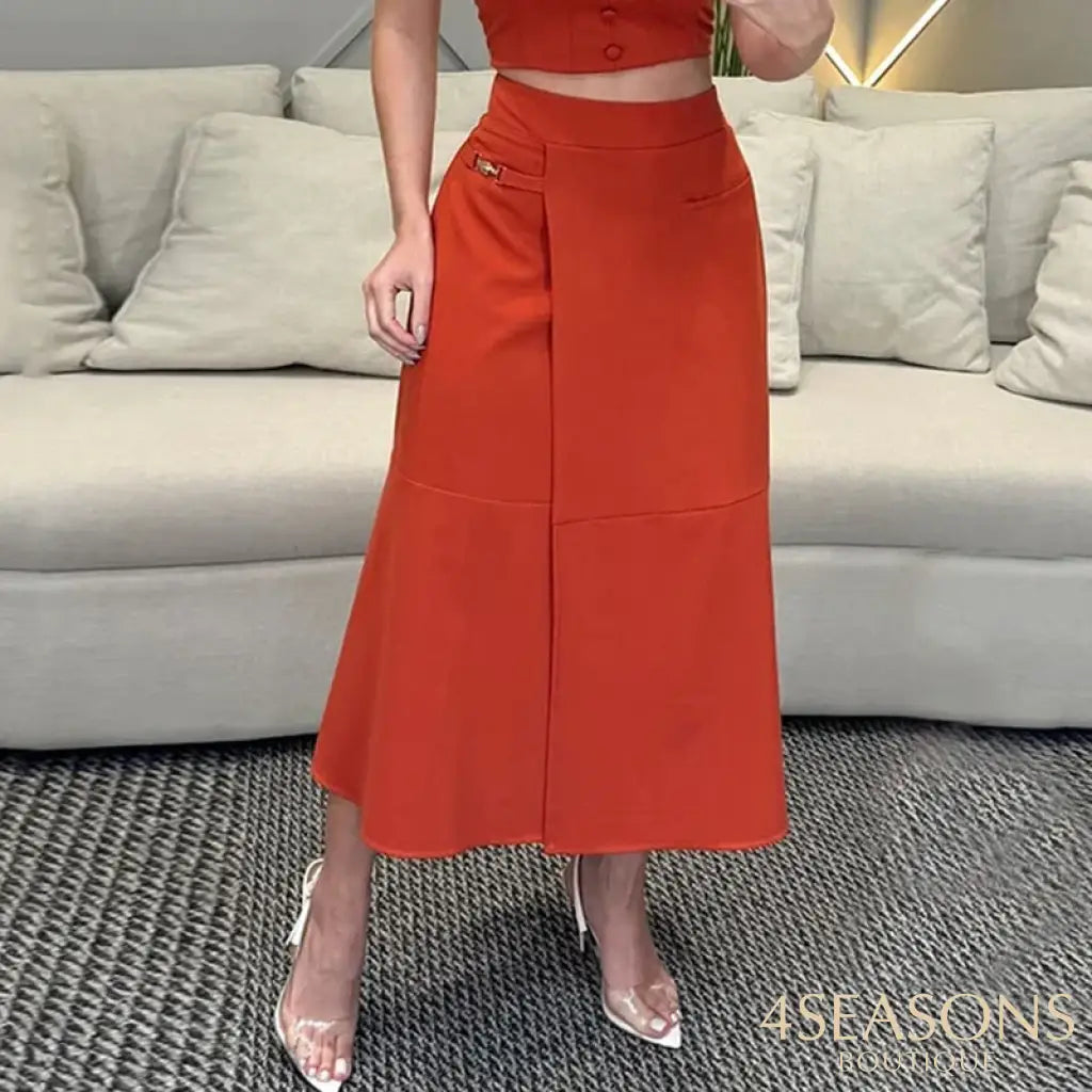 Wefads Women Fashion Two Piece Set Casual Solid Sleeveless Suspender Backless High Waist Pullover