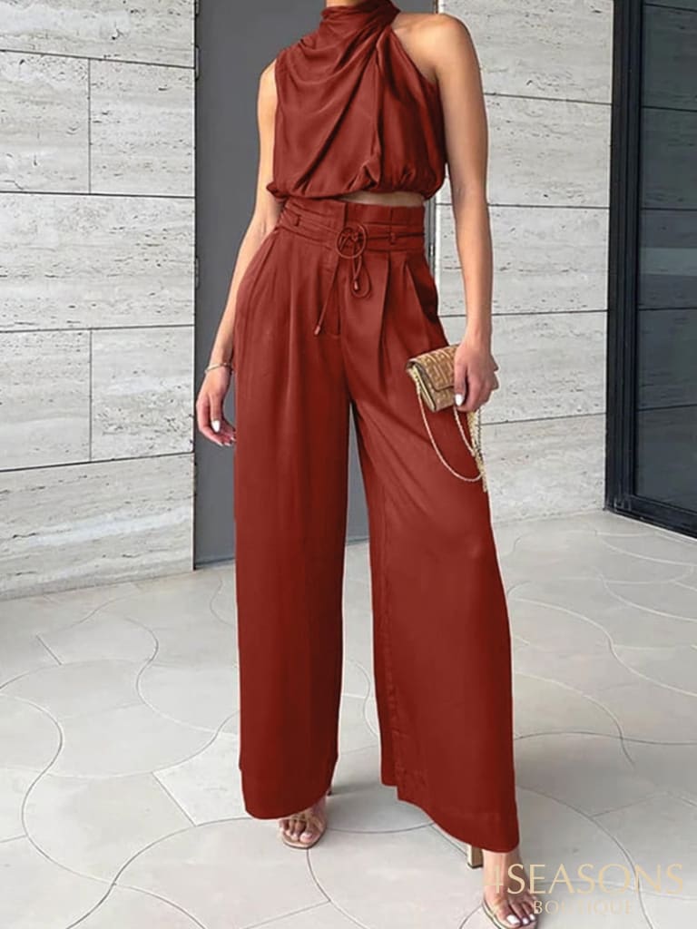 Conjunto Tábatha Vinho Terroso / Pp