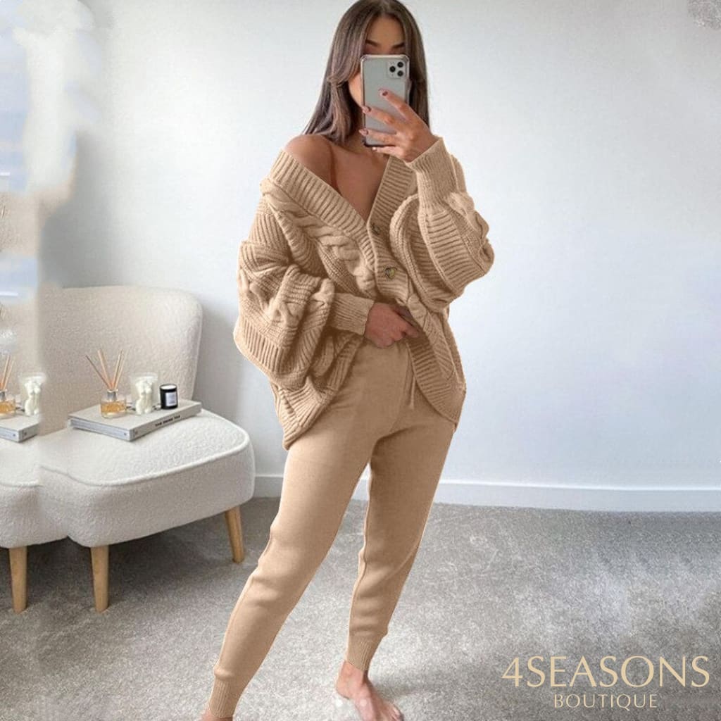 Conjunto Tricô Tânia Khaki / P