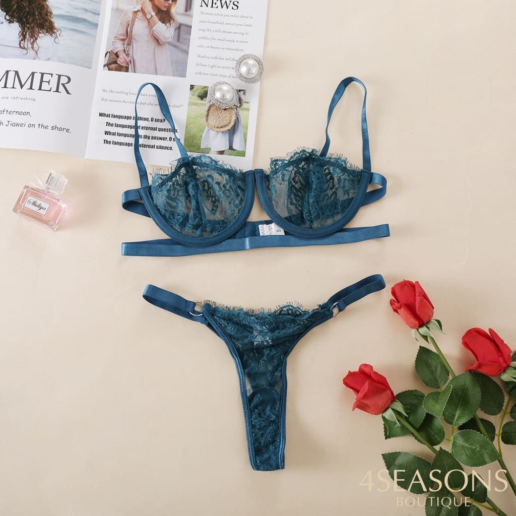 Ellolace Lingerie Azul Petróleo / P 3120601