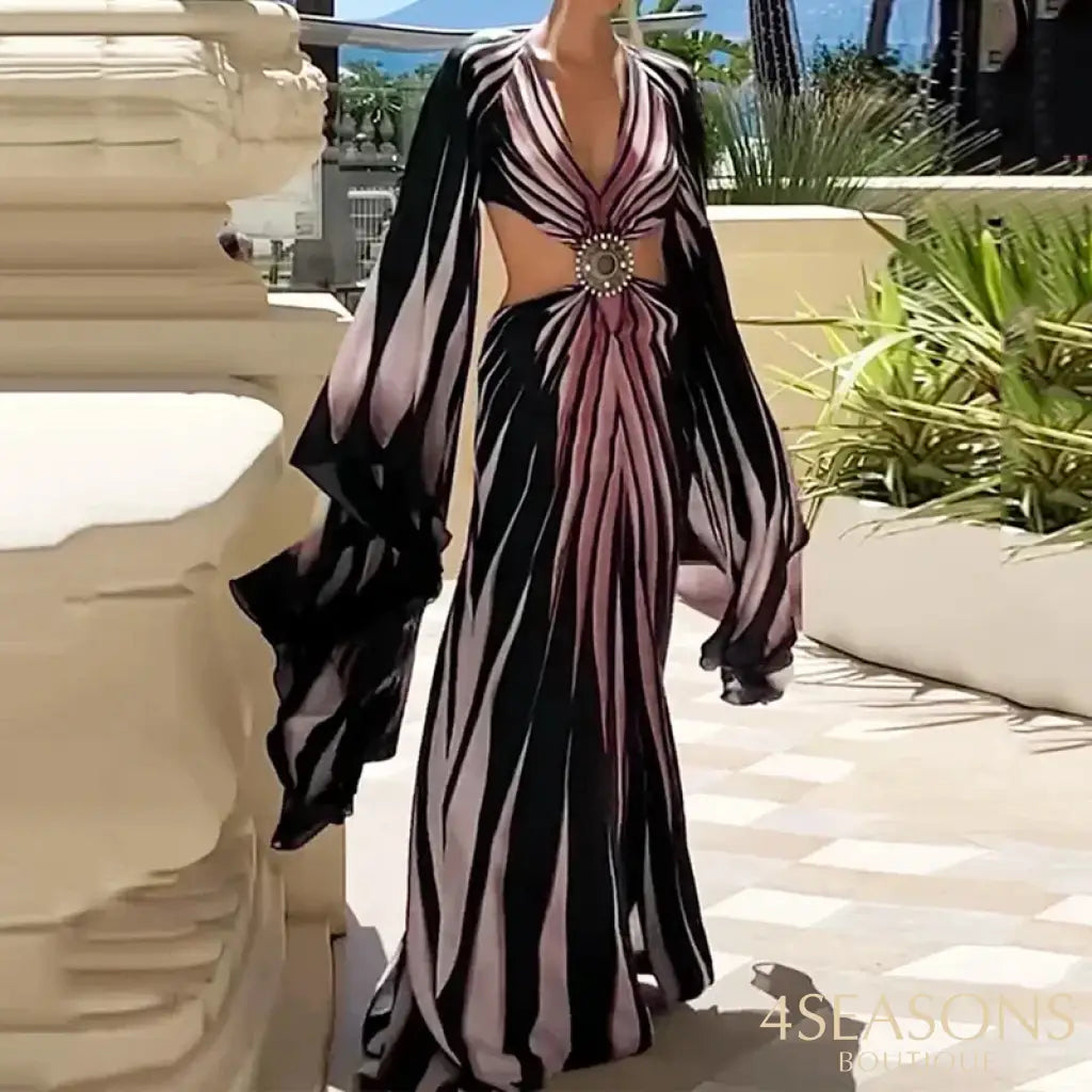 Fabulous Dress Black and Pink / XS