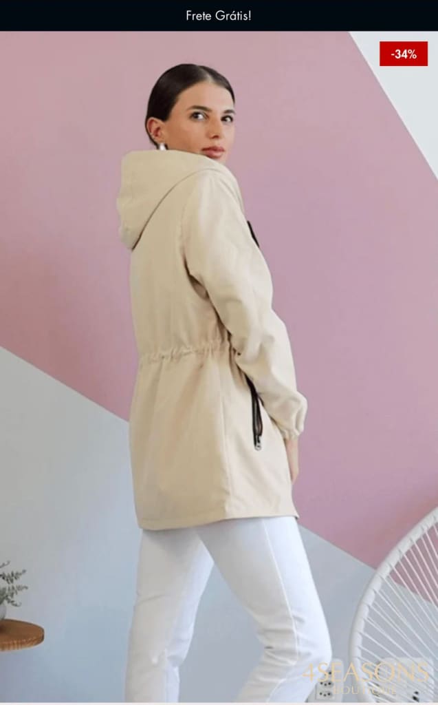 Jaqueta Parka Reversível Rosy