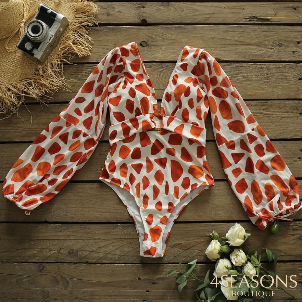 Maiô Bruna Animal Print Cítrico / P Nádia