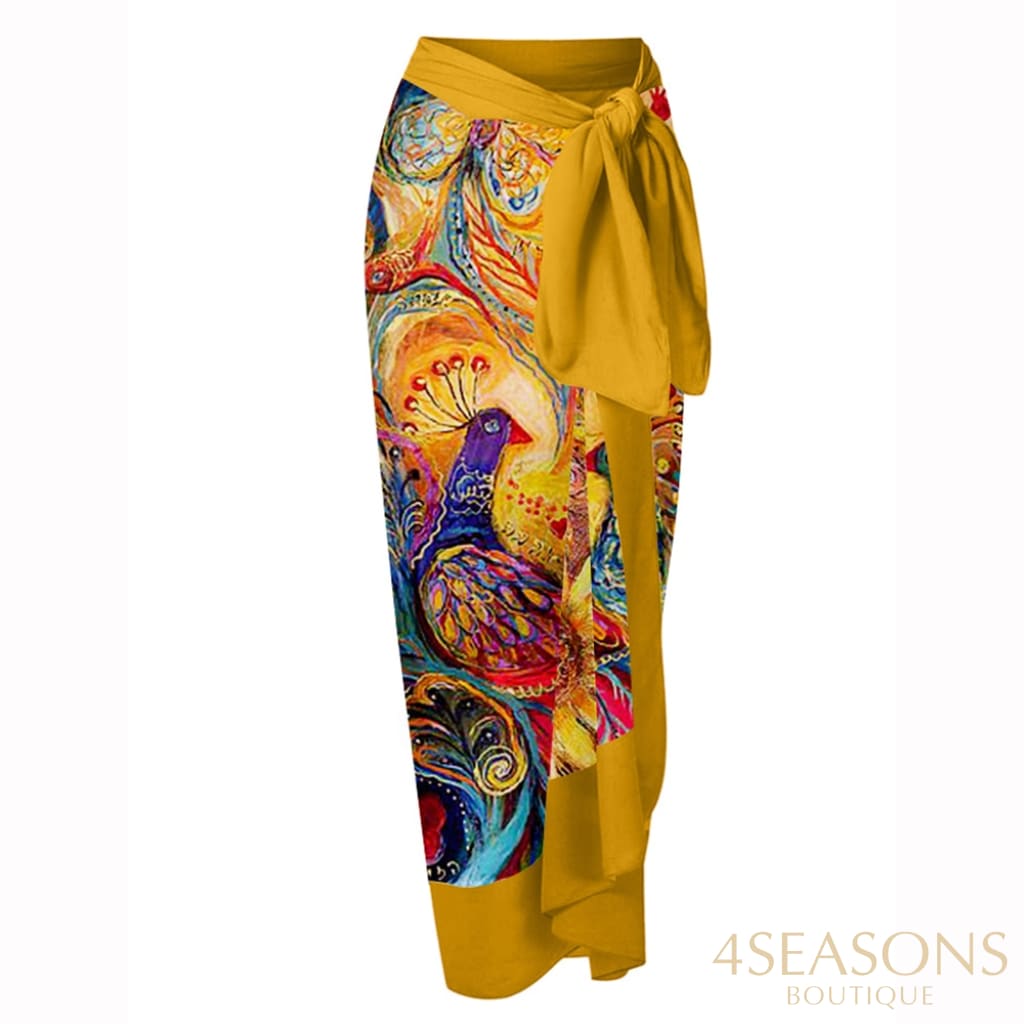 Swimwear 2022 New Retro One-Piece Swimsuit And Cover Up Women Bathing Suit Sexy Printed Bikini