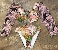 Pink Garden Badeanzug