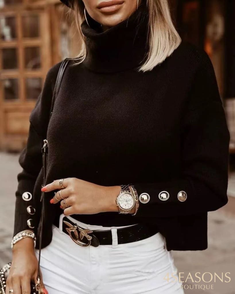 Autumn Winter Knitted Turtleneck Sweater Top Women 2021 Oversize Korean Style Fashion Pullover