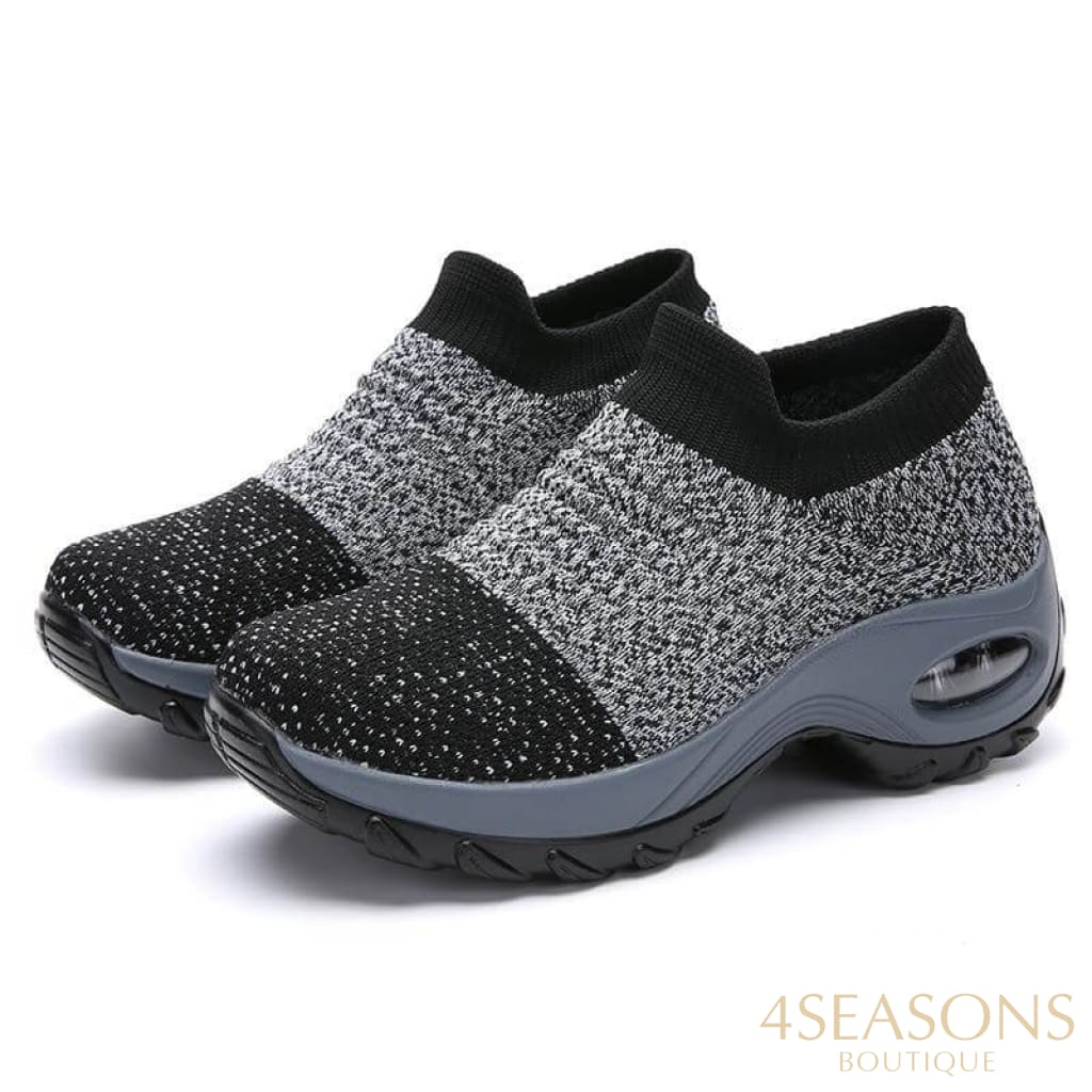 Tênis Pump Cinza Com Preto / 33 All