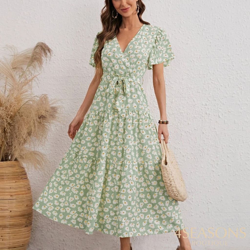 Vestido Margarida Verde / P