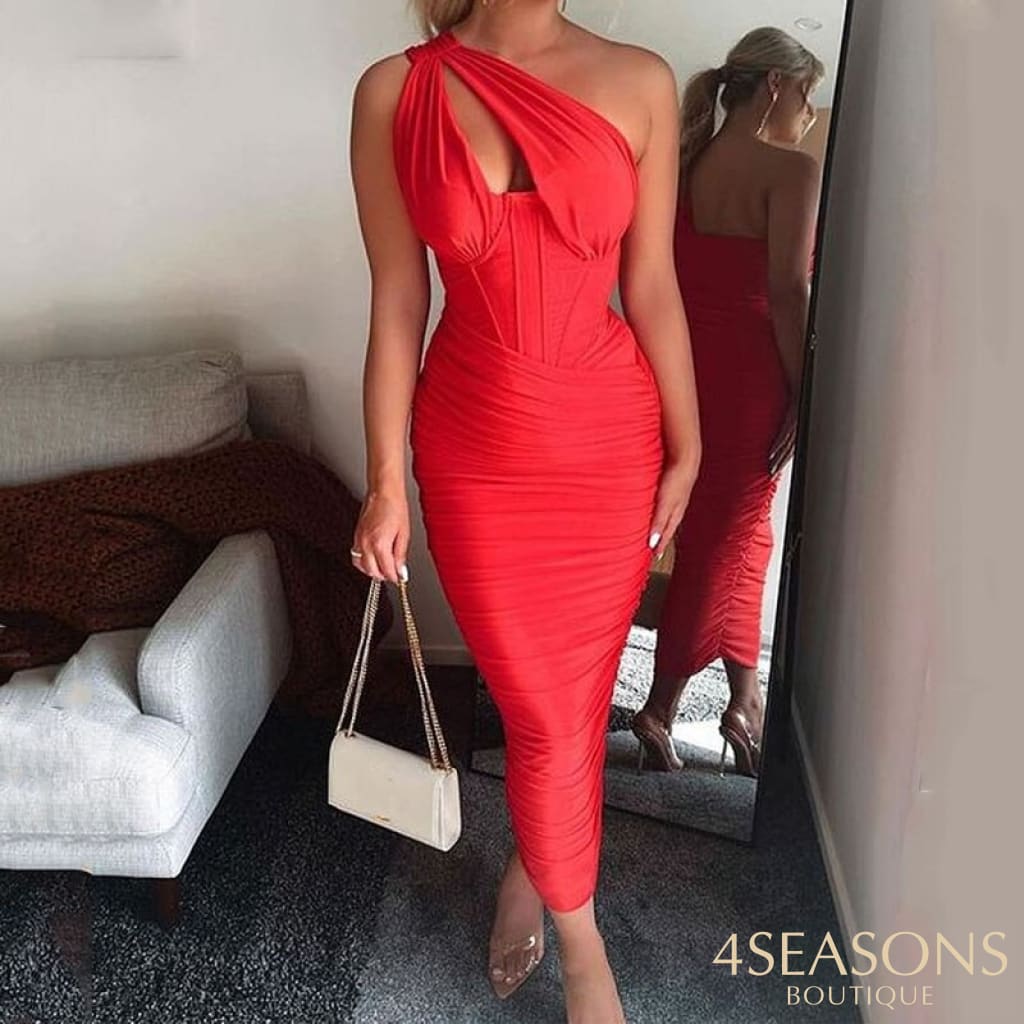 Vestido Midi Bethina Vermelho / Pp