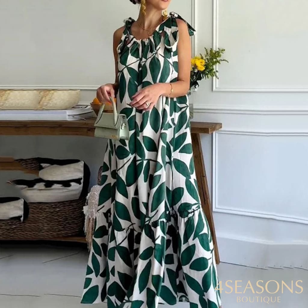 Vestido Palmares Estampado / P China