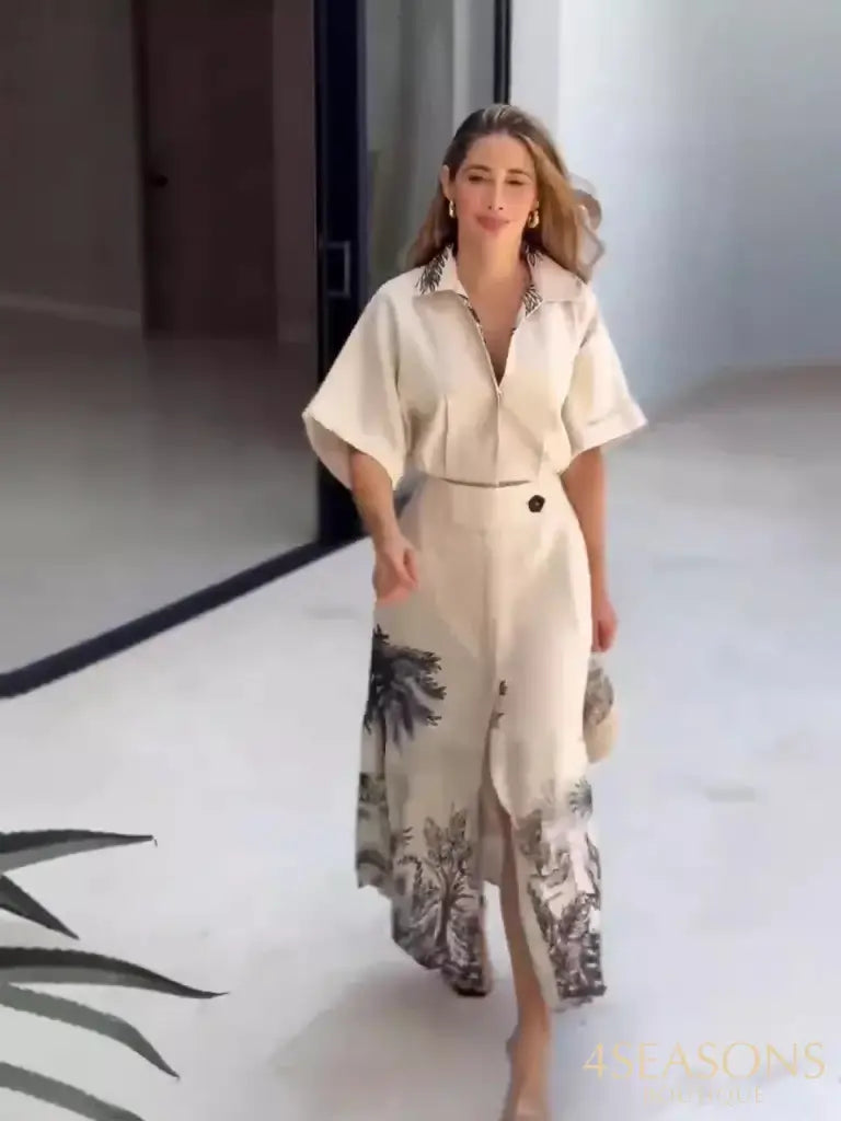 2024 Autumn New Lapel Fashion Slim-Fit Women’s Elegant Long Dress