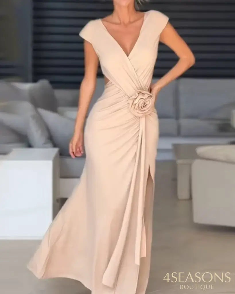 Vestido Zuckerbeck Bege / P