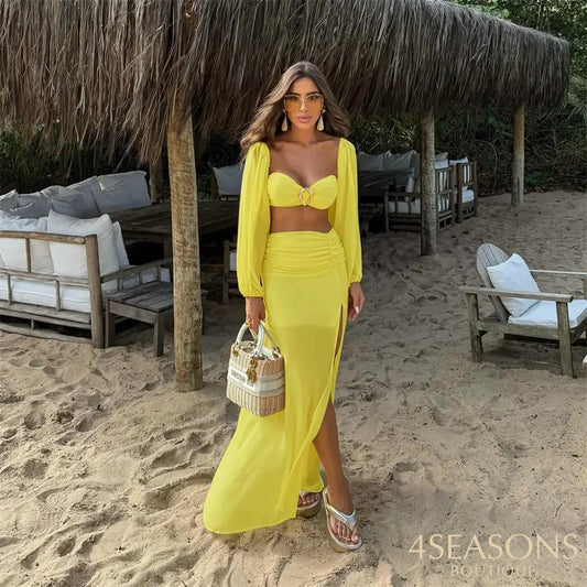 Sexy Solid Micro 4 Pieces Bikinis Women Swimsuits Female Swimwear Bikini Set Bathing Suit Swimming