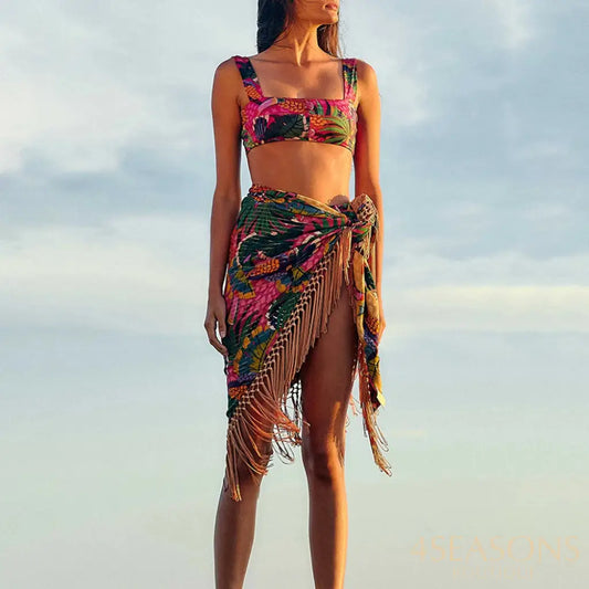 Bíquini Oceania + Pareô Grátis Estampa Exclusiva / P