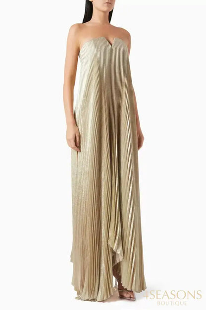 Black Tie Strapless Gown
