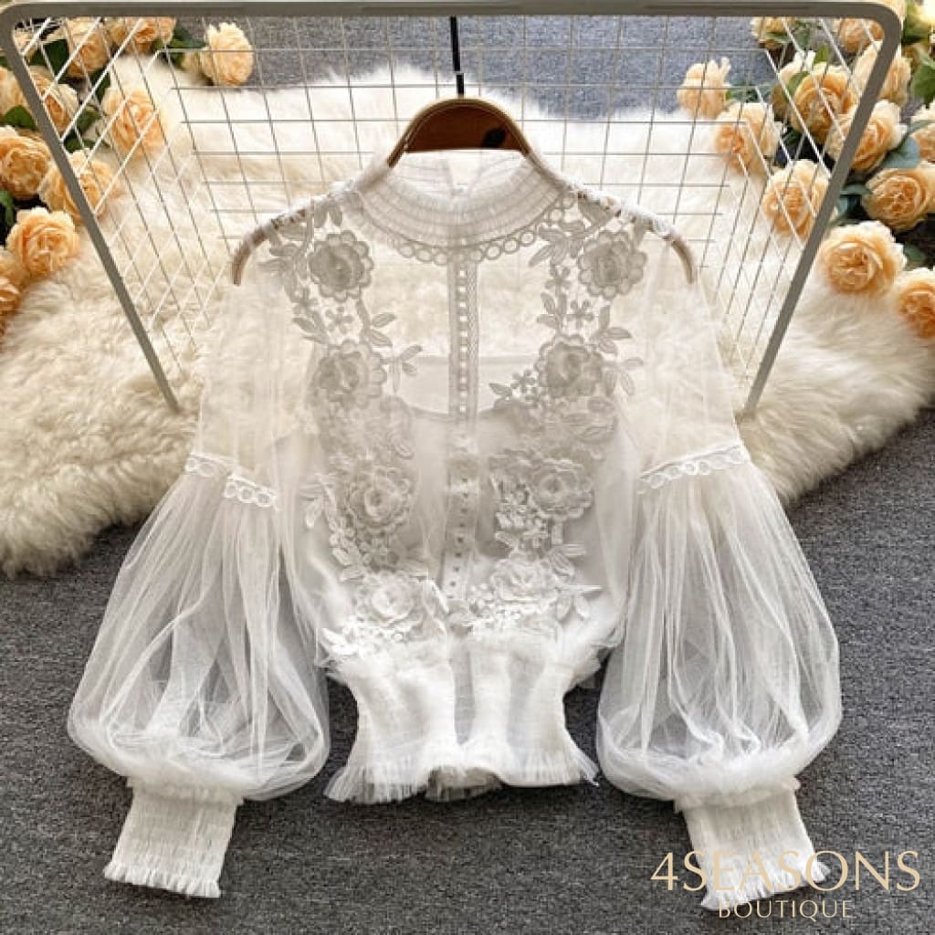 Blusa Vitoriana White / One Size