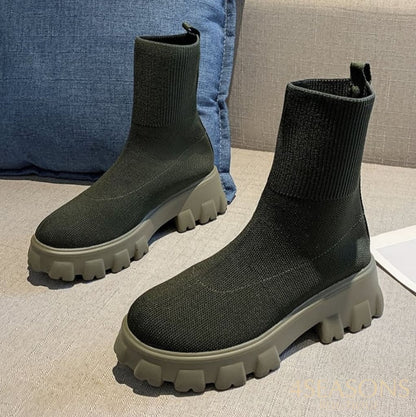 Bota Coturno Mia Verde Militar / 34