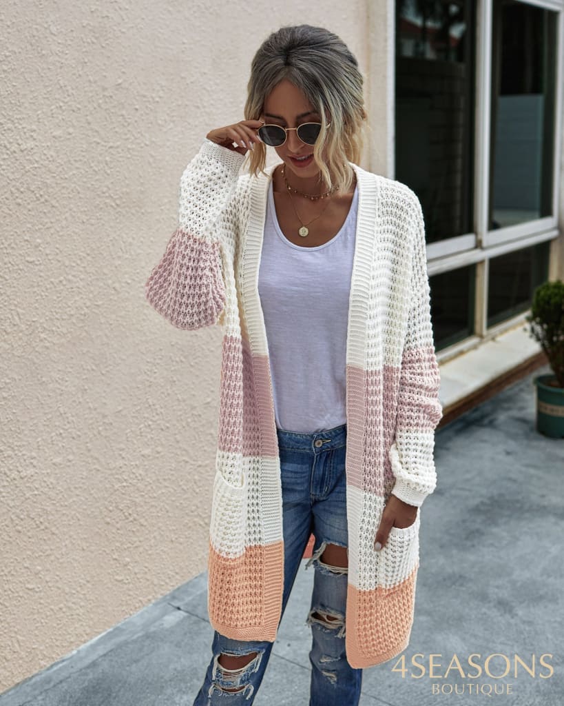 Cardigan Catalúnia Branco Listrado / P