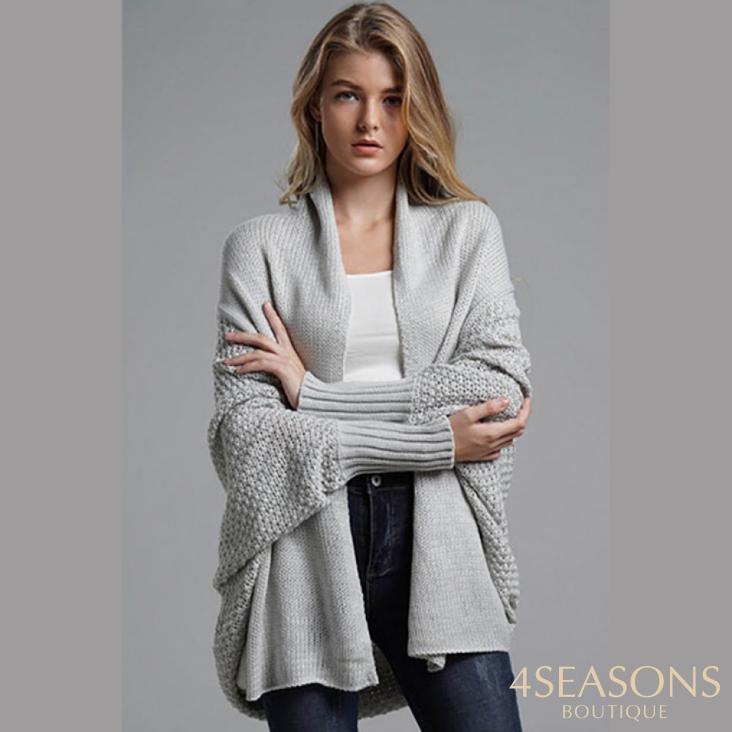 Cardigan Curto Vanda Cinza / Único