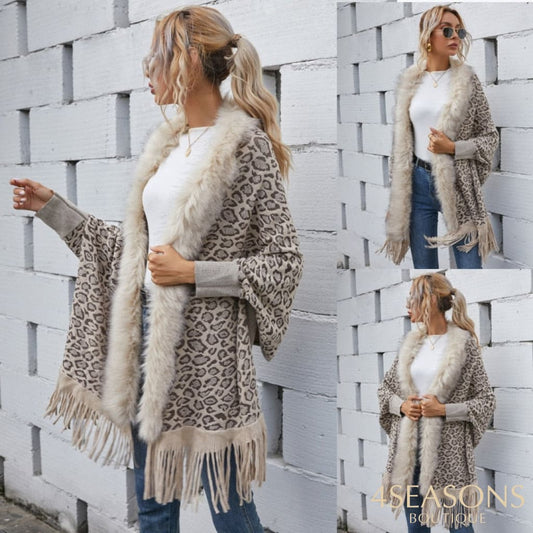 Autumn Tassel Faux Fur Sweaters Coat