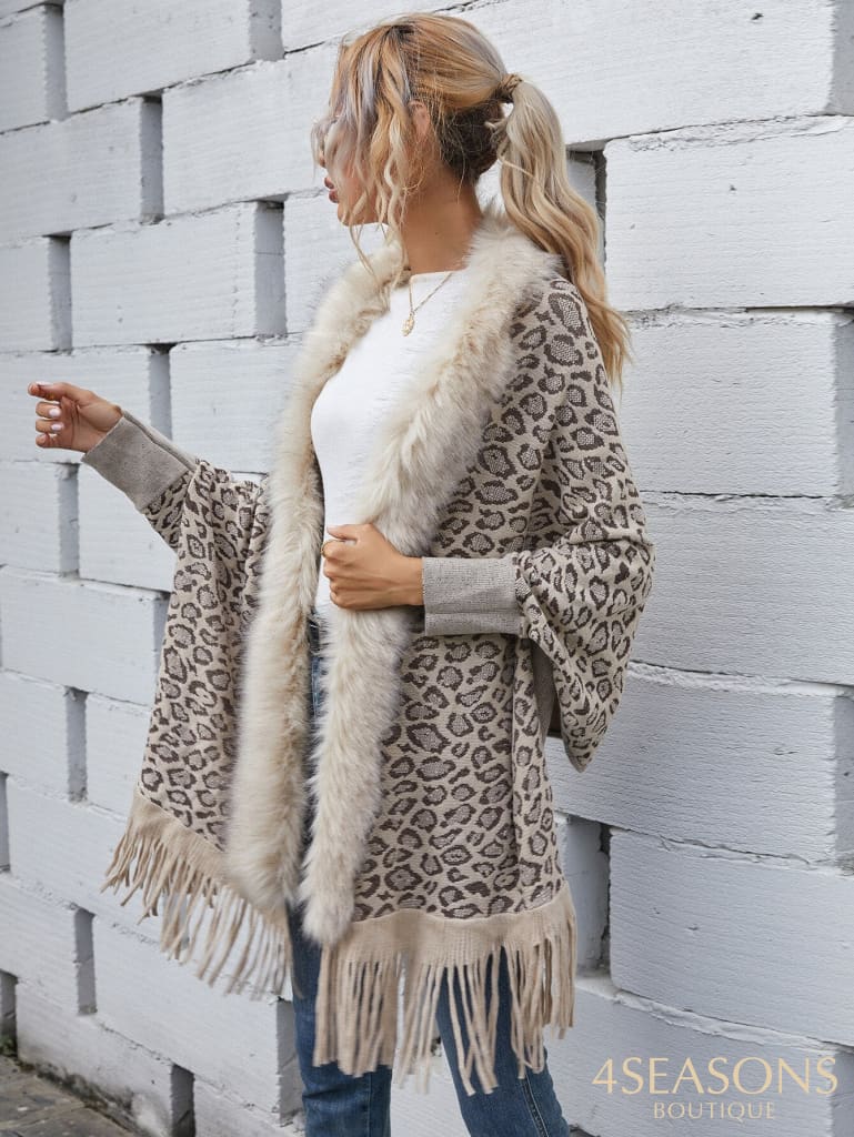 Autumn Tassel Faux Fur Sweaters Coat