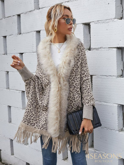 Autumn Tassel Faux Fur Sweaters Coat
