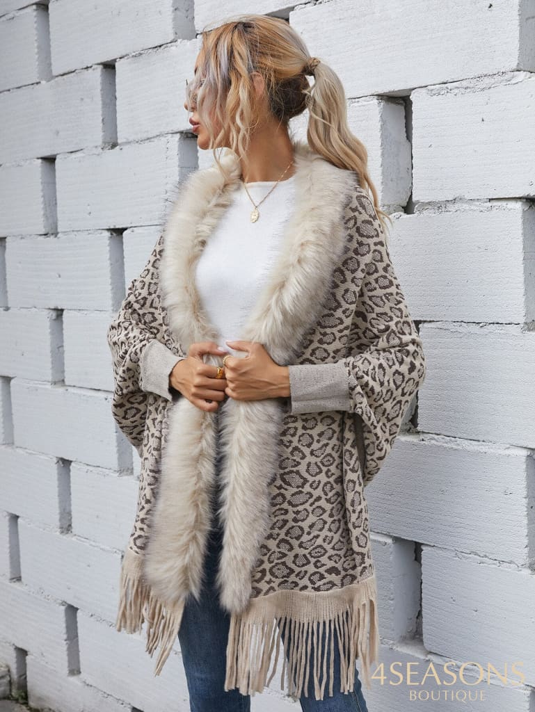 Autumn Tassel Faux Fur Sweaters Coat
