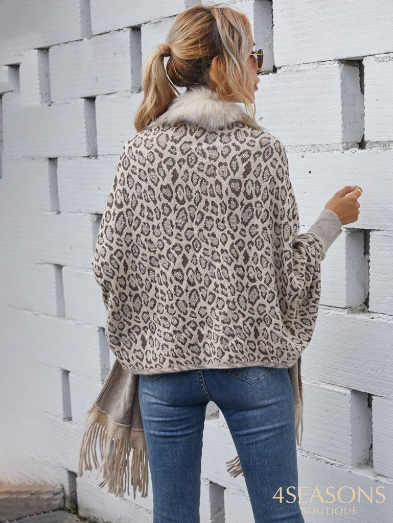 Autumn Tassel Faux Fur Sweaters Coat